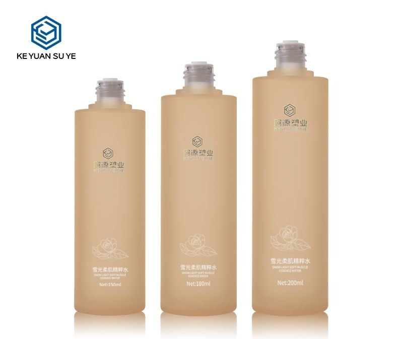 KY201-3 - Bộ Chai Dưỡng Da Cao Cấp PETG Nắp Vàng, Vòi Bơm Lotion