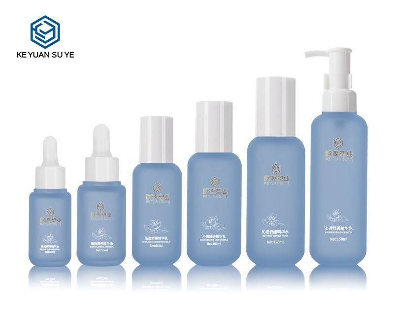 KY201-5 - Bộ Chai Nhỏ Giọt PETG Xanh Mờ Đa Dung Tích 30-150ml