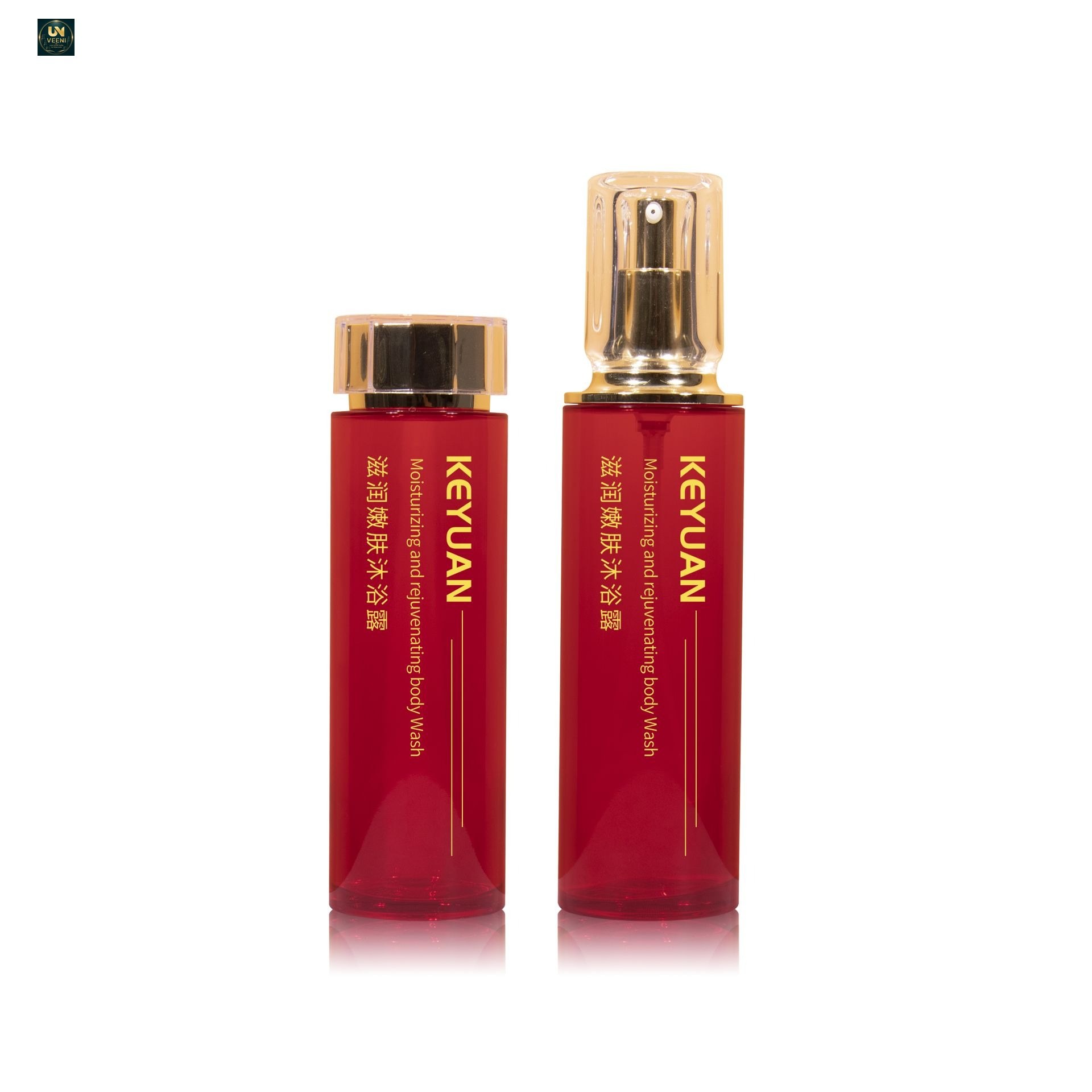 KY207-2 - Chai Lotion Nhựa PET 170ml Màu Đỏ Sang Trọng