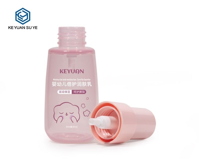 KY214 - Chai Nhựa PET Hồng 80ml Đầu Bơm Lotion Bỏ Túi