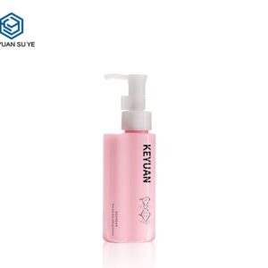 KY223 - Chai đựng dầu tẩy trang PET 100ml dáng đặc biệt màu hồng