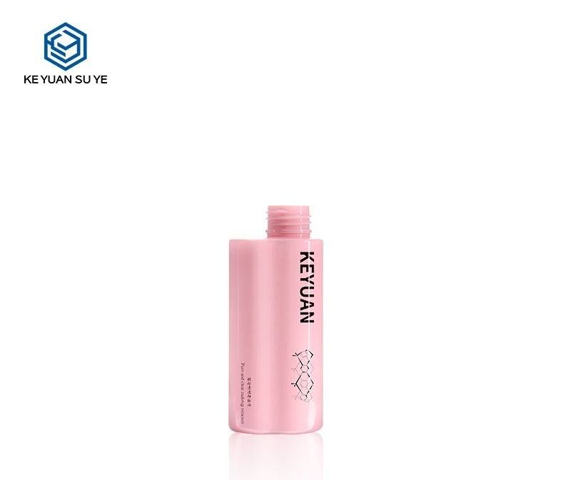 KY223 - Chai đựng dầu tẩy trang PET 100ml dáng đặc biệt màu hồng