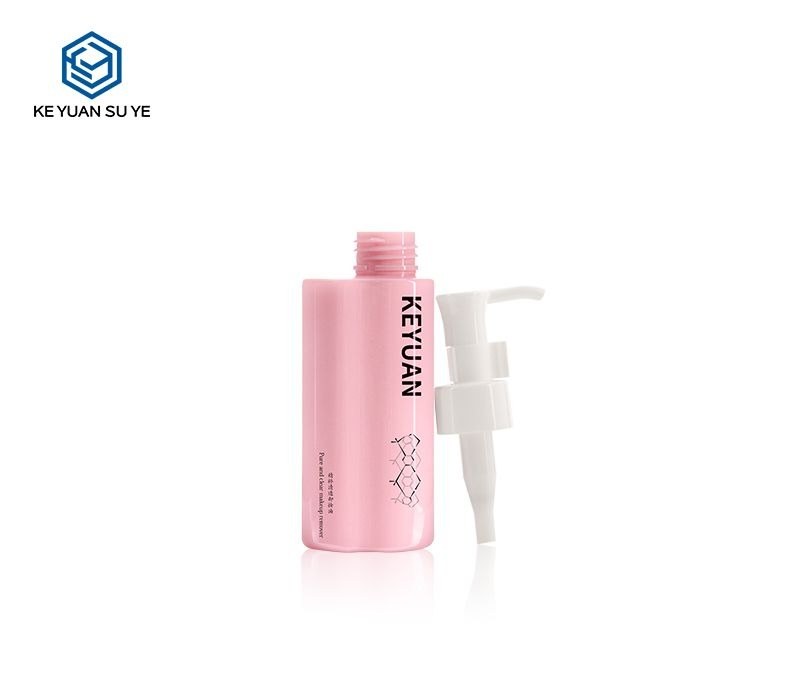 KY223 - Chai đựng dầu tẩy trang PET 100ml dáng đặc biệt màu hồng