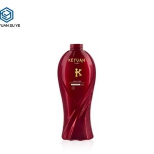 KY224 - Chai nhua PET 600ml mau do dung dau goi, kem voi bom lotion trang