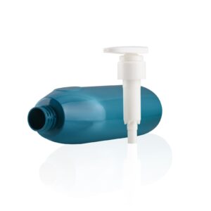 KY225 - Chai Nhựa Dầu Gội 600ml Dáng Dẹt Màu Xanh Dương, Vòi Bơm Cao Cấp