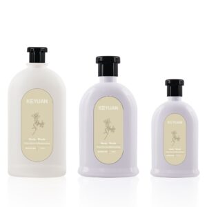 KY226 - Chai Nhựa Dẹt Đựng Sữa Tắm/Dầu Gội 550ml-500ml-250ml Nắp Bật Đen