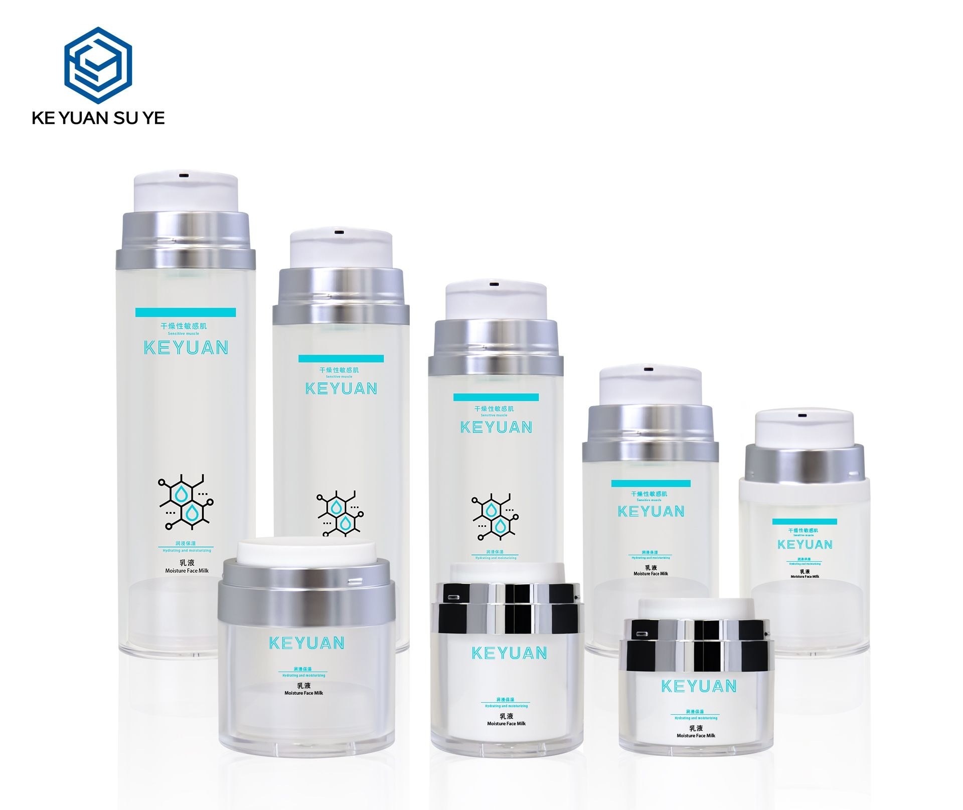 KY227 - Chai Airless Trắng Bơm Chân Không Đa Dung Tích 30-120ml