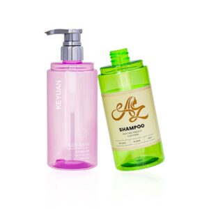 KY229-3 - Chai Nhua PET Tron 500ml Voi Bom Bac Dung Dau Goi, Sua Tam