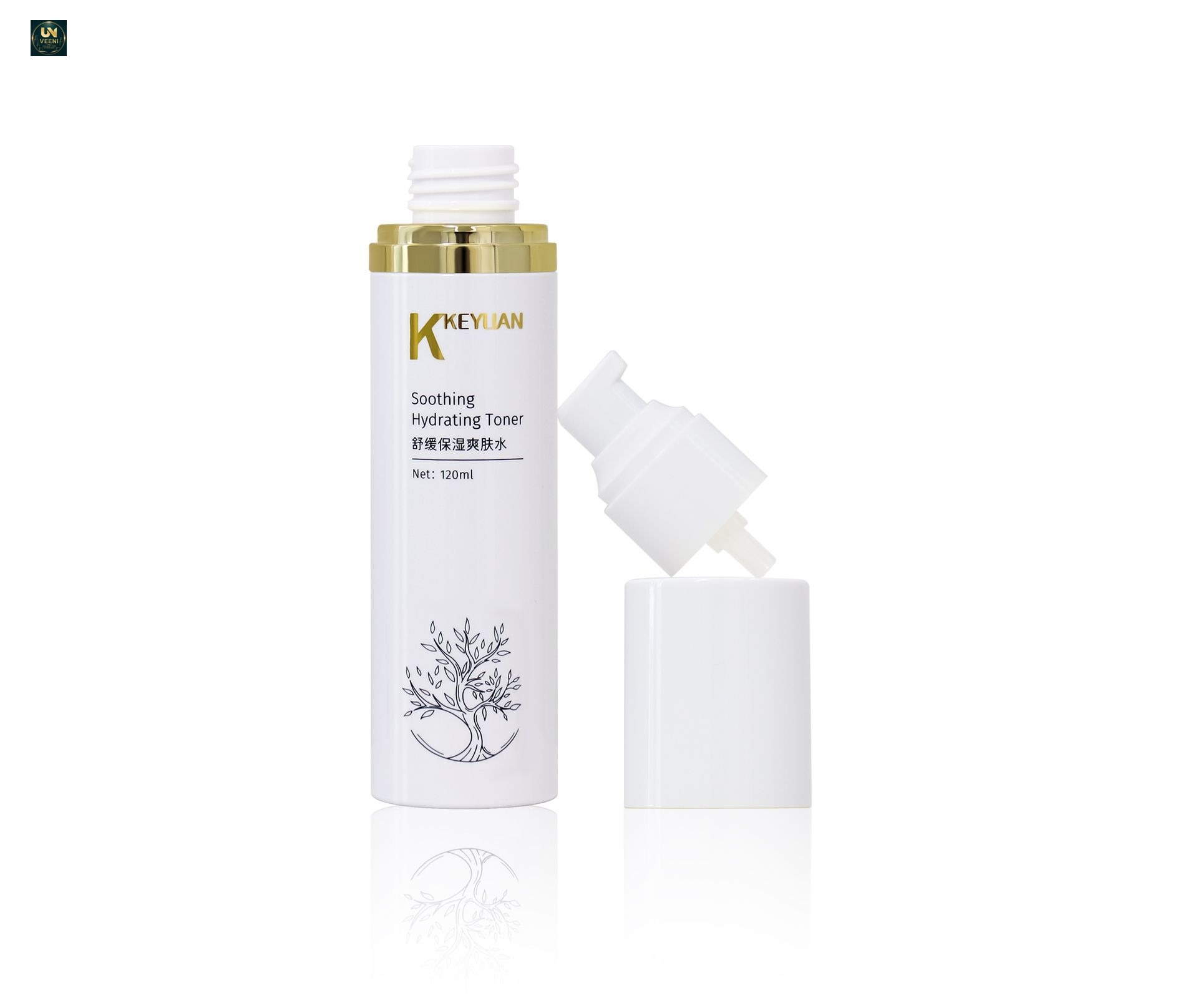 KY230-1 - Chai Lotion Cao Cấp Vai Mạ Vàng, Nắp Bơm 100-150ml