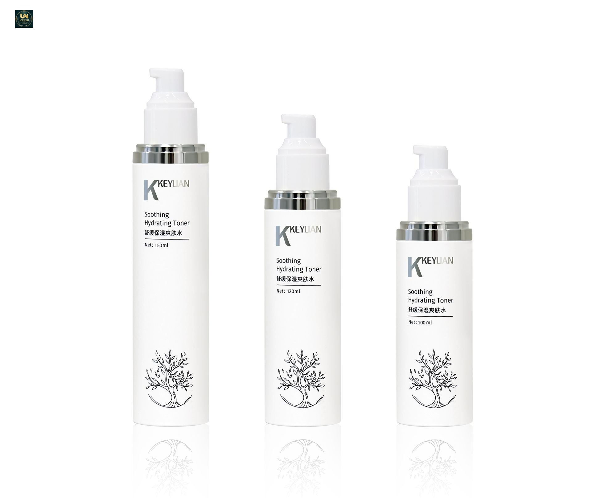 KY230-2 - Chai Lotion Cao Cấp Vai Bạc 100ml/120ml/150ml