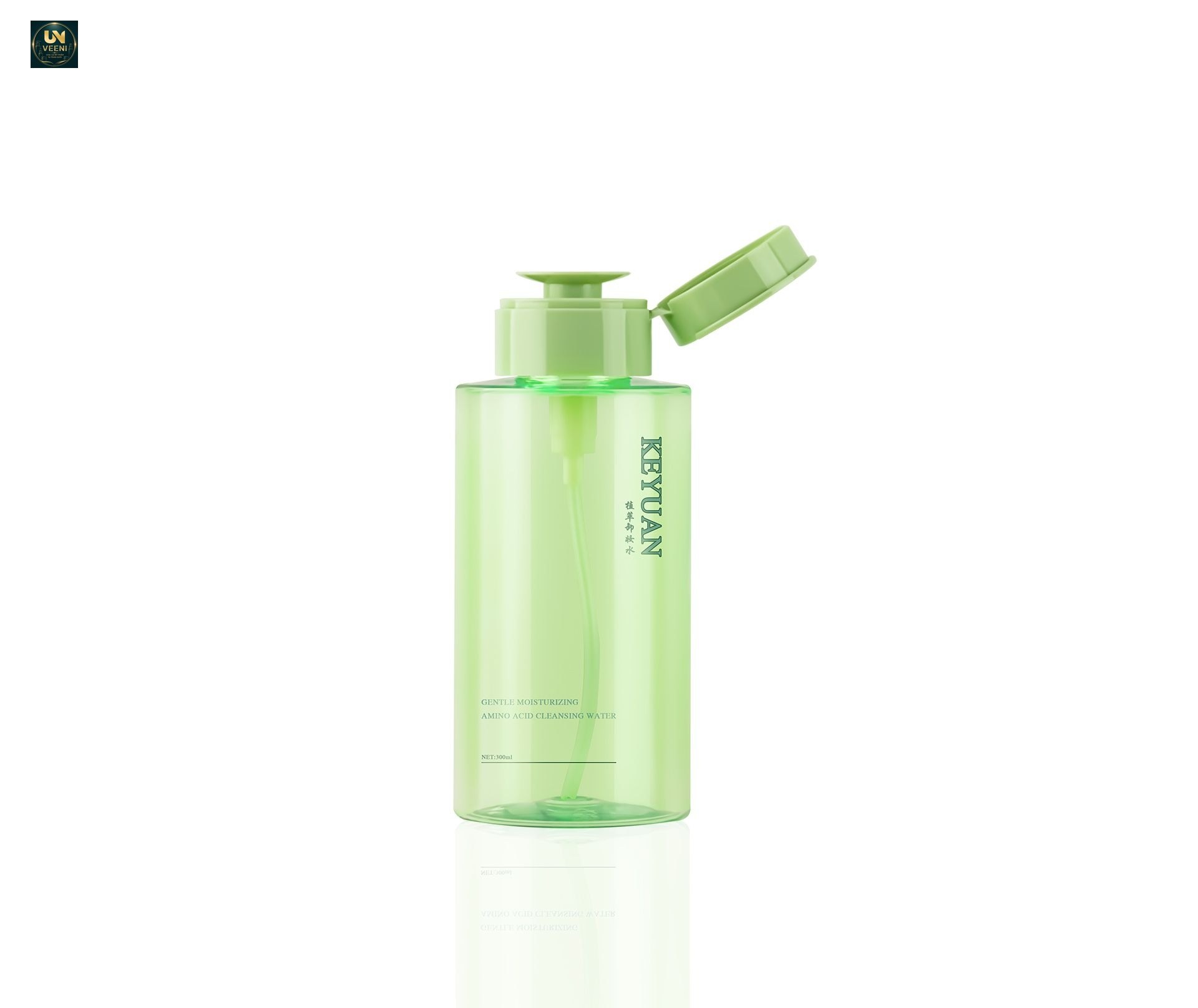 KY231 - Chai nhựa PET 300ml vòi bơm ấn cao cấp đựng nước hoa hồng, tẩy trang