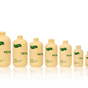 KY233 - Chai nhua PE trong suot 300ml dung dau goi/sua tam, mau vang sang trong