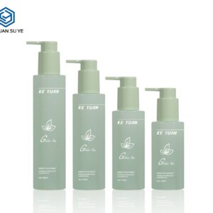 KY242 - Chai Bơm Lotion Nhựa PET Tròn Cao Cấp Màu Xanh Lá