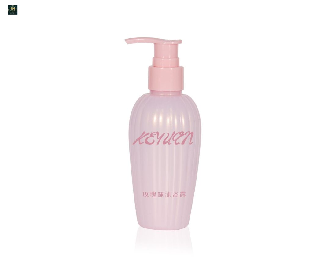 KY254 - Chai nhua PETG dang Boston Round 150ml, voi bom, dung cho dau goi va sua tam
