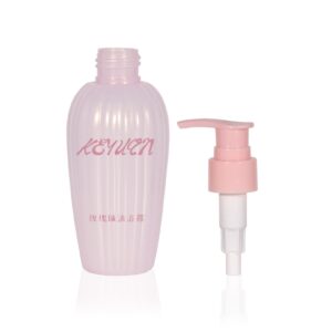 KY254 - Chai nhua PETG dang Boston Round 150ml, voi bom, dung cho dau goi va sua tam