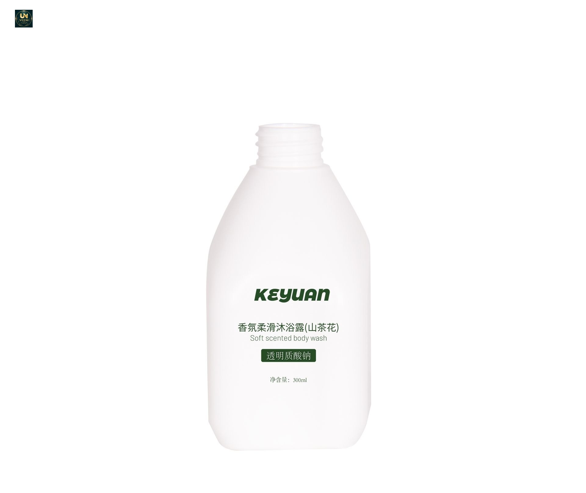 KY255 - Chai Nhựa HDPE 300ml Màu Trắng Có Vòi Bơm Đựng Sữa Tắm