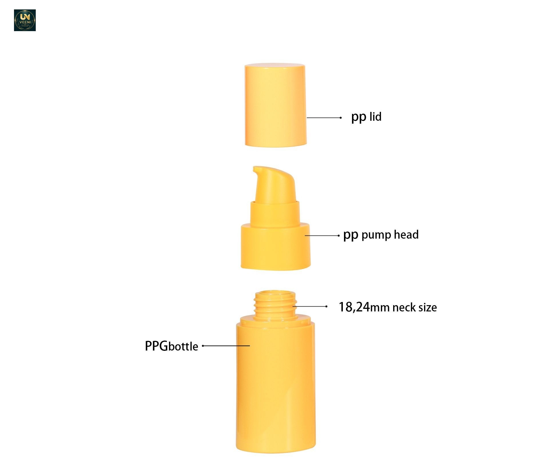 KY259 - Chai Airless Lotion Cao Cấp Dáng Tròn