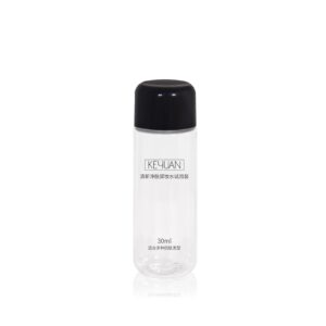 KY270 - Chai Nhựa PET 30ml Trong Suốt Đựng Nước Tẩy Trang, Nắp Vặn Màu Đen