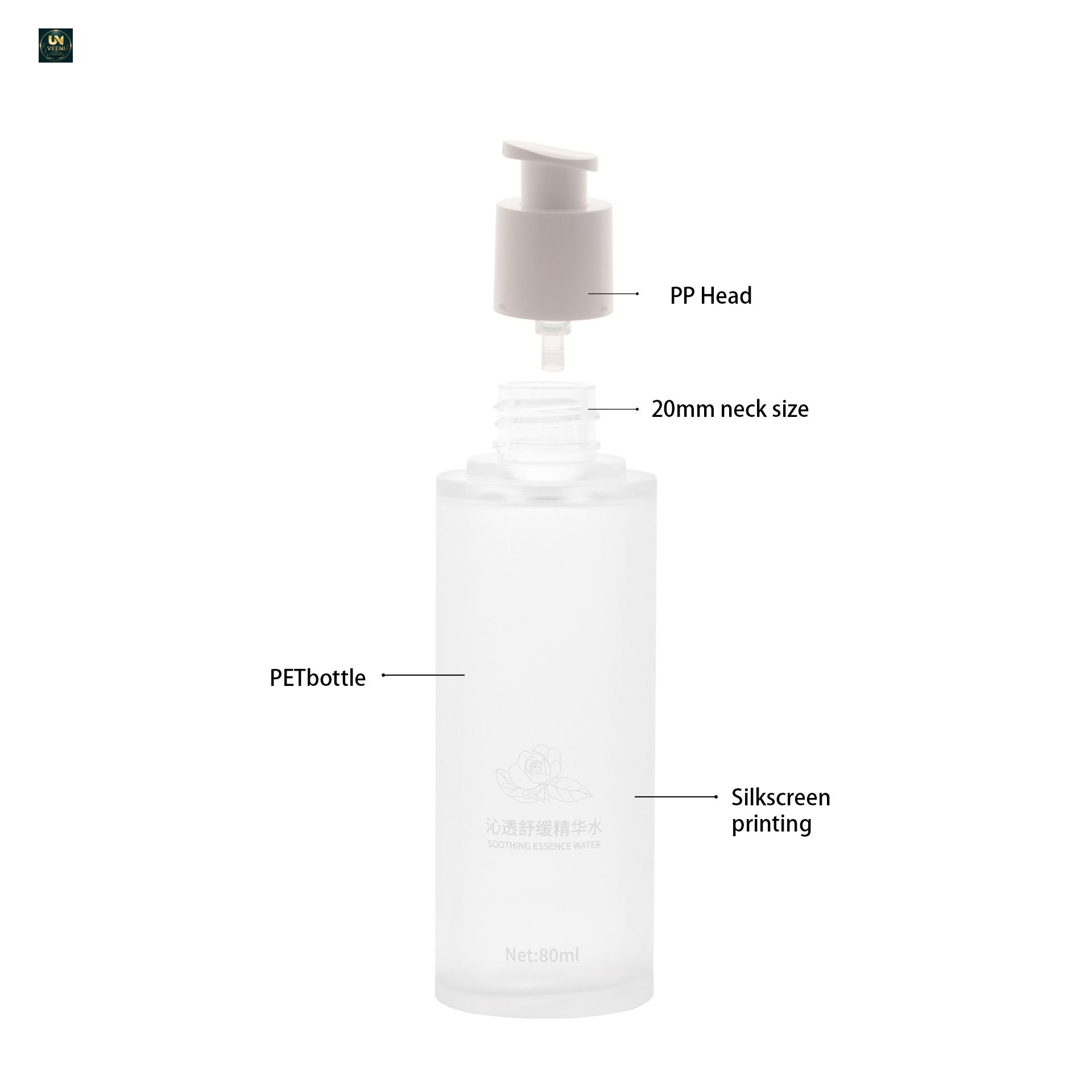 KY282 - Chai Nhựa Mờ Đựng Toner/Lotion 50ml 60ml 80ml