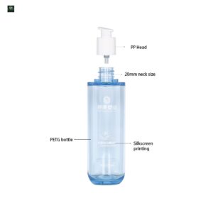 KY288 - Chai Lotion Nhựa PET Cao Cấp Thành Dày, Tròn, Màu Xanh Dương