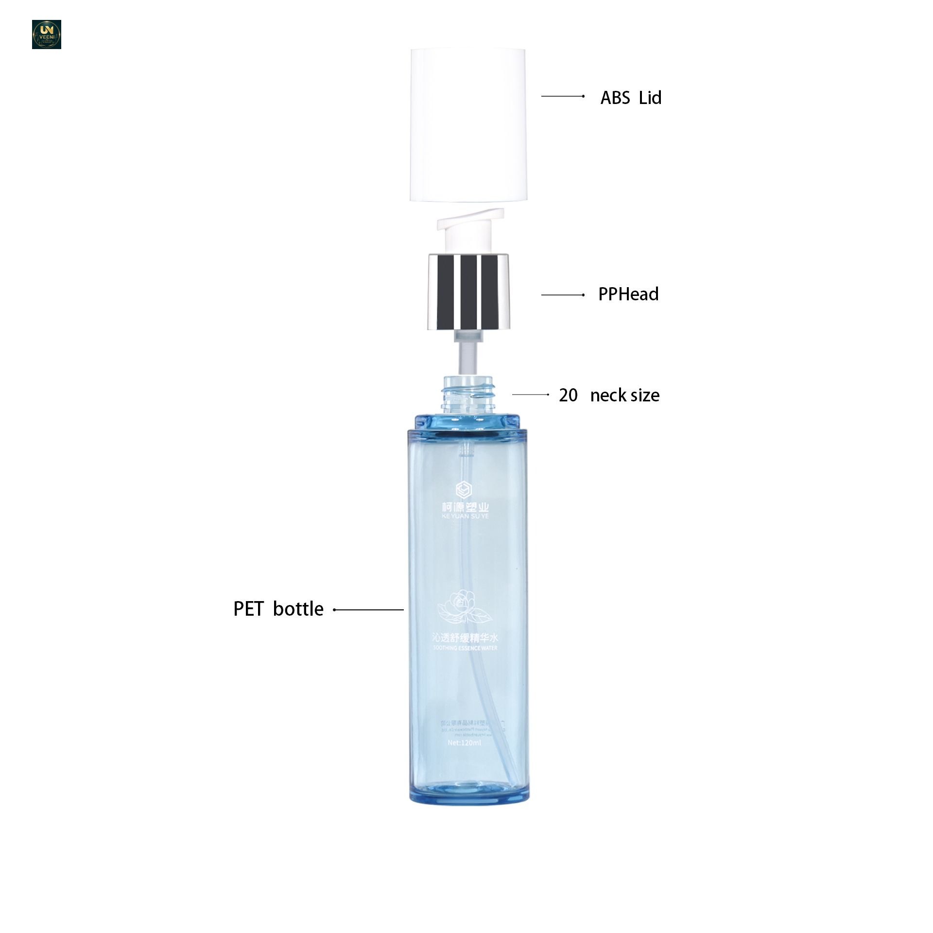 KY291 - Chai xịt sương mịn nhựa PET 60-120ml đóng gói toner, serum dưỡng da