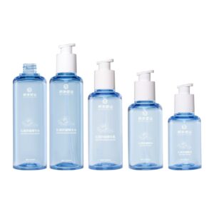 KY293 - Chai Nhựa PET Tròn Đựng Toner/Lotion Kèm Vòi Bơm Và Nắp Đậy