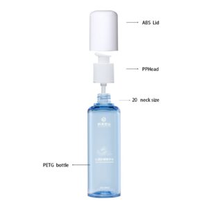 KY293 - Chai Nhựa PET Tròn Đựng Toner/Lotion Kèm Vòi Bơm Và Nắp Đậy