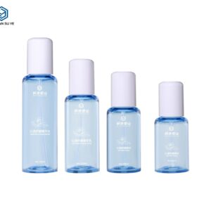 KY293 - Chai Nhựa PET Tròn Đựng Toner/Lotion Kèm Vòi Bơm Và Nắp Đậy