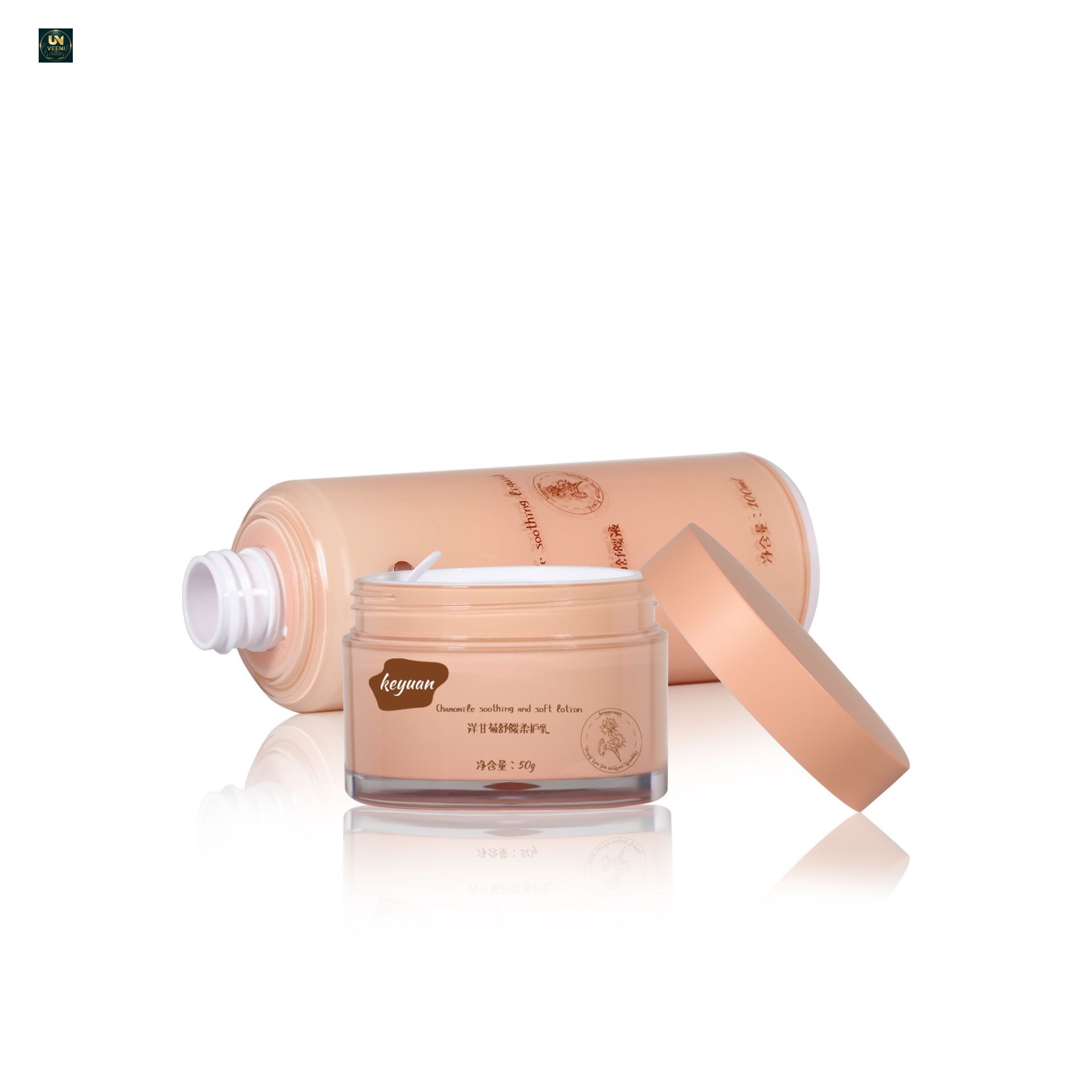 KY295-2 - Chai Lotion Nhựa Cao Cấp Vòi Bơm Màu Cam 30ml/50ml/100ml