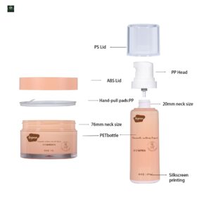 KY295-2 - Chai Lotion Nhựa Cao Cấp Vòi Bơm Màu Cam 30ml/50ml/100ml