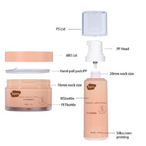 KY295 - Bộ Chai Bơm Nước Dưỡng Ẩm & Hũ Kem Dưỡng Da MS/PET