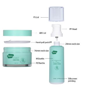 KY295 - Bộ Chai Bơm Nước Dưỡng Ẩm & Hũ Kem Dưỡng Da MS/PET