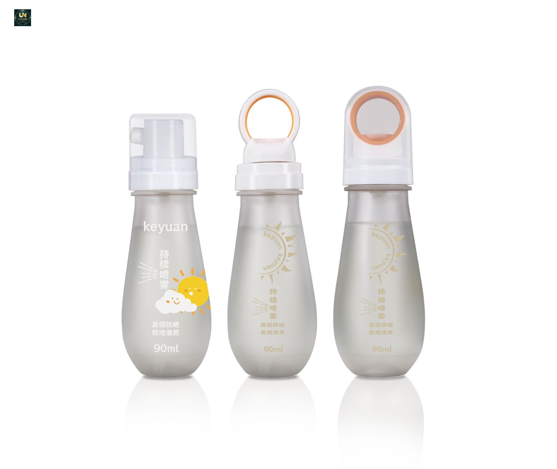 KY296 - Chai Xịt Khoáng Dưỡng Ẩm PET 90ml Cho Xịt Chống Nắng & Chăm Sóc Da Mặt