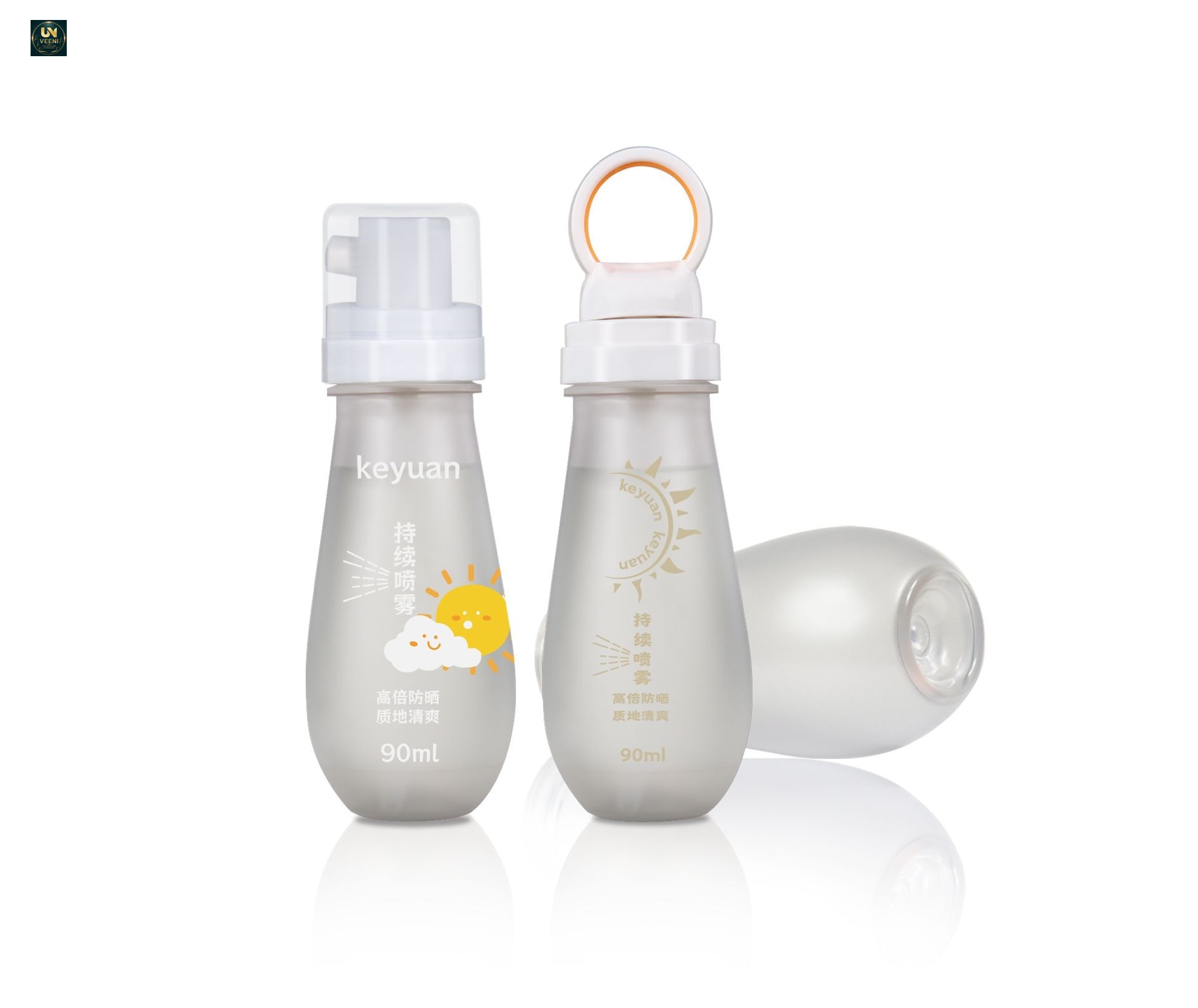 KY296 - Chai Xịt Khoáng Dưỡng Ẩm PET 90ml Cho Xịt Chống Nắng & Chăm Sóc Da Mặt
