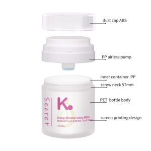 KY298 - Bộ hũ kem 2 lớp PET 15g/30g/50g/100g, dùng cho kem dưỡng ẩm da