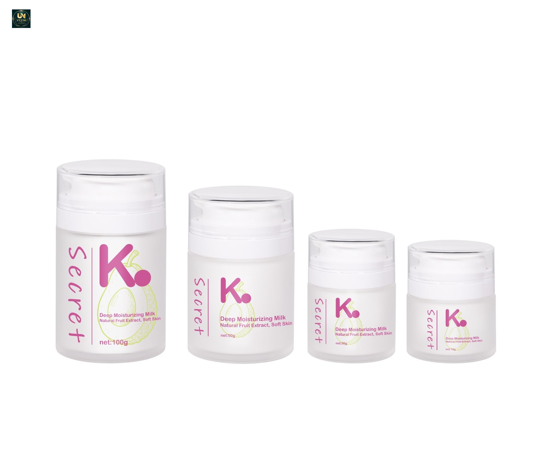 KY298 - Bộ hũ kem Airless chân không cao cấp 15g/30g/50g/100g, dùng cho kem dưỡng ẩm