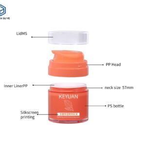 KY298 - Bộ hũ kem Airless chân không cao cấp 15g/30g/50g/100g, dùng cho kem dưỡng ẩm
