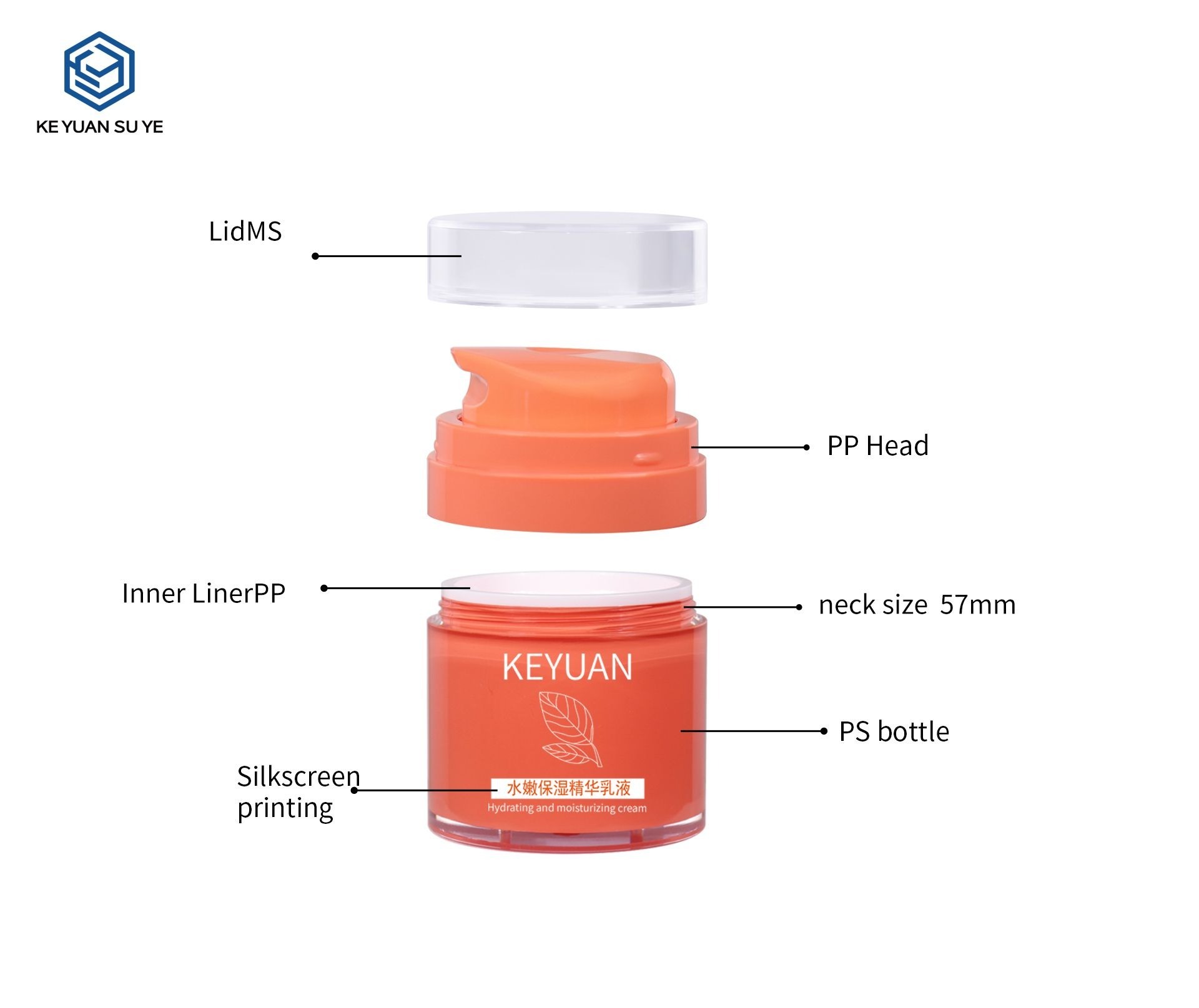KY298 - Bộ hũ kem Airless chân không cao cấp 15g/30g/50g/100g, dùng cho kem dưỡng ẩm