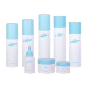 KY299 - Bộ bao bì dưỡng da PETG trọn bộ, nhiều dung tích cho toner, tinh chất, kem dưỡng