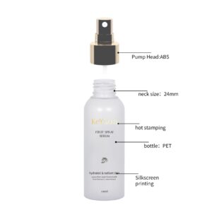 KY300 - Chai xịt PET trong suốt cao cấp 100ml, dùng cho serum dưỡng ẩm da mặt