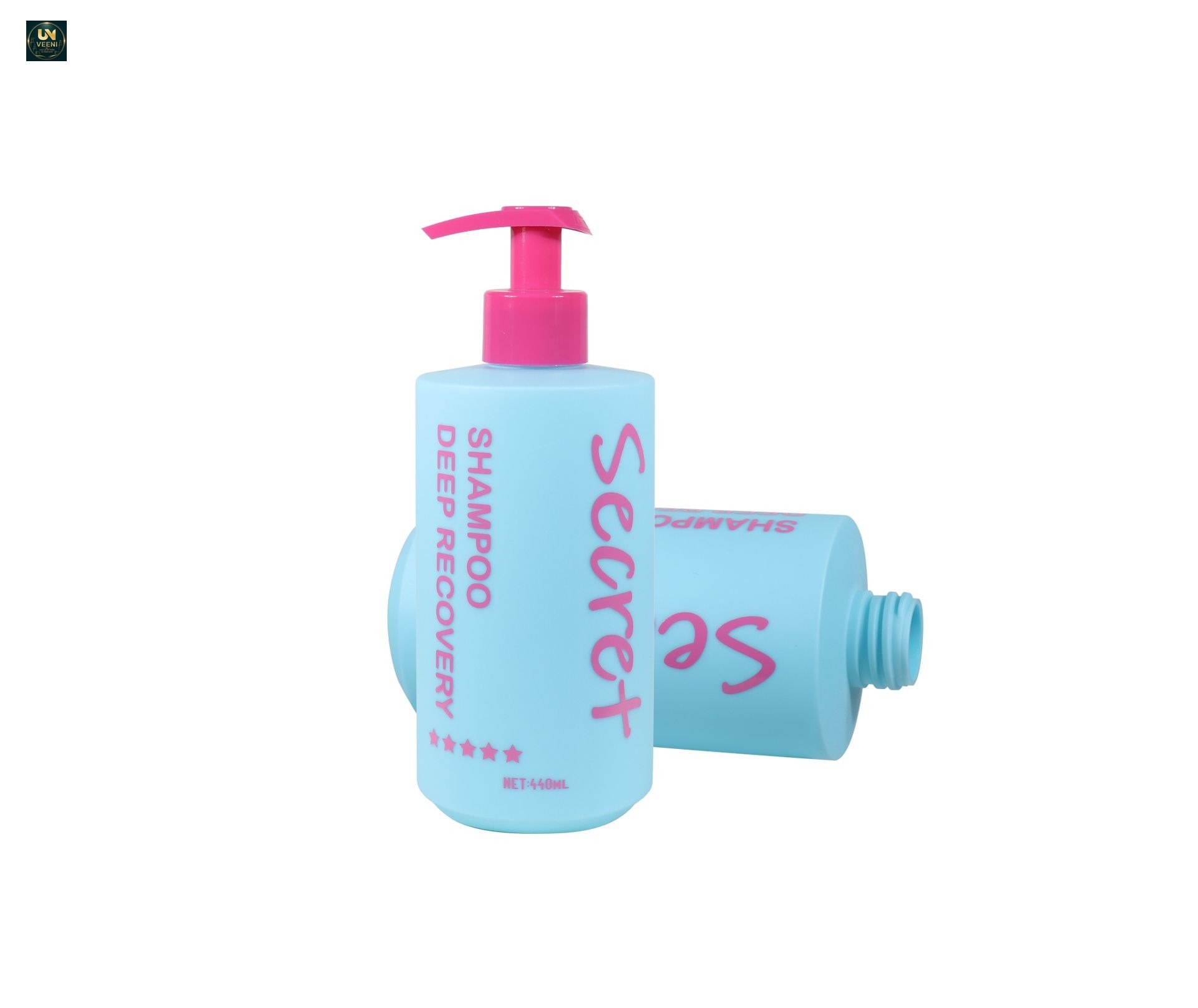 KY304 - Chai Bơm Ấn Nhựa PE Nhám 350ml/440ml Cho Dầu Gội, Dầu Xả Salon