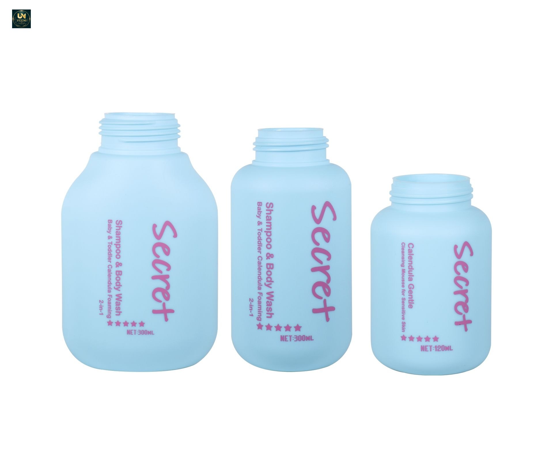KY304 - Bộ chai bơm tạo bọt PE cho dầu gội, sữa tắm & mousse làm sạch cho bé
