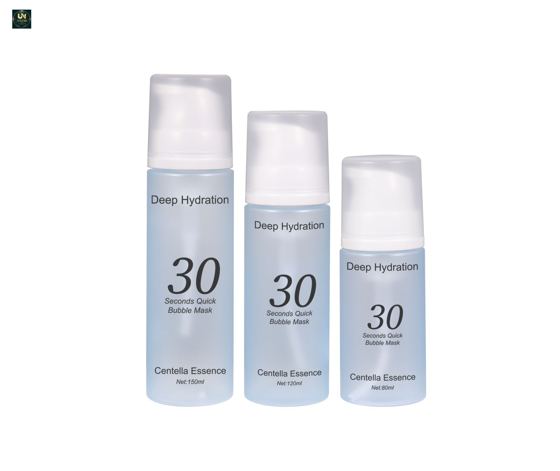 KY305 - Bộ chai bơm tạo bọt PET nhám mờ 80ml/120ml/150ml, dùng cho mặt nạ bọt