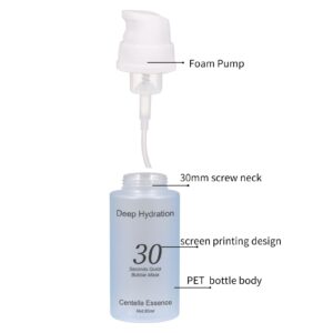 KY305 - Bộ chai bơm tạo bọt PET nhám mờ 80ml/120ml/150ml, dùng cho mặt nạ bọt