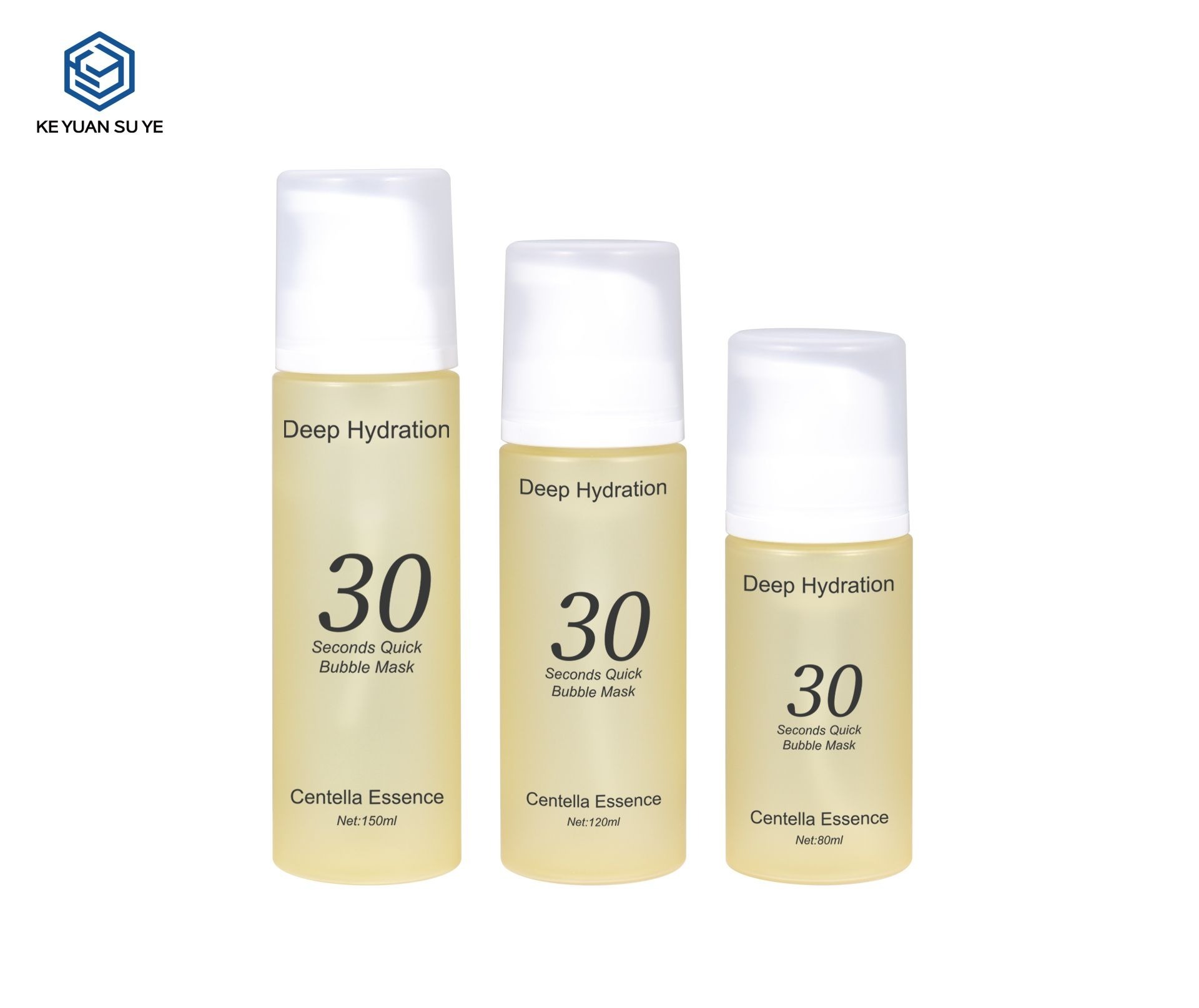 KY305 - Bộ chai bơm tạo bọt PET nhám mờ 80ml/120ml/150ml, dùng cho mặt nạ bọt