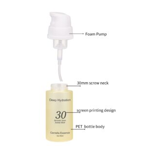 KY305 - Bộ chai bơm tạo bọt PET nhám mờ 80ml/120ml/150ml, dùng cho mặt nạ bọt