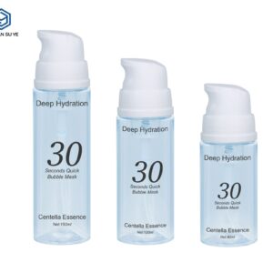 KY305 - Bộ chai bơm tạo bọt PET trong suốt cao cấp 80ml/120ml/150ml, cho mặt nạ bọt & tinh chất