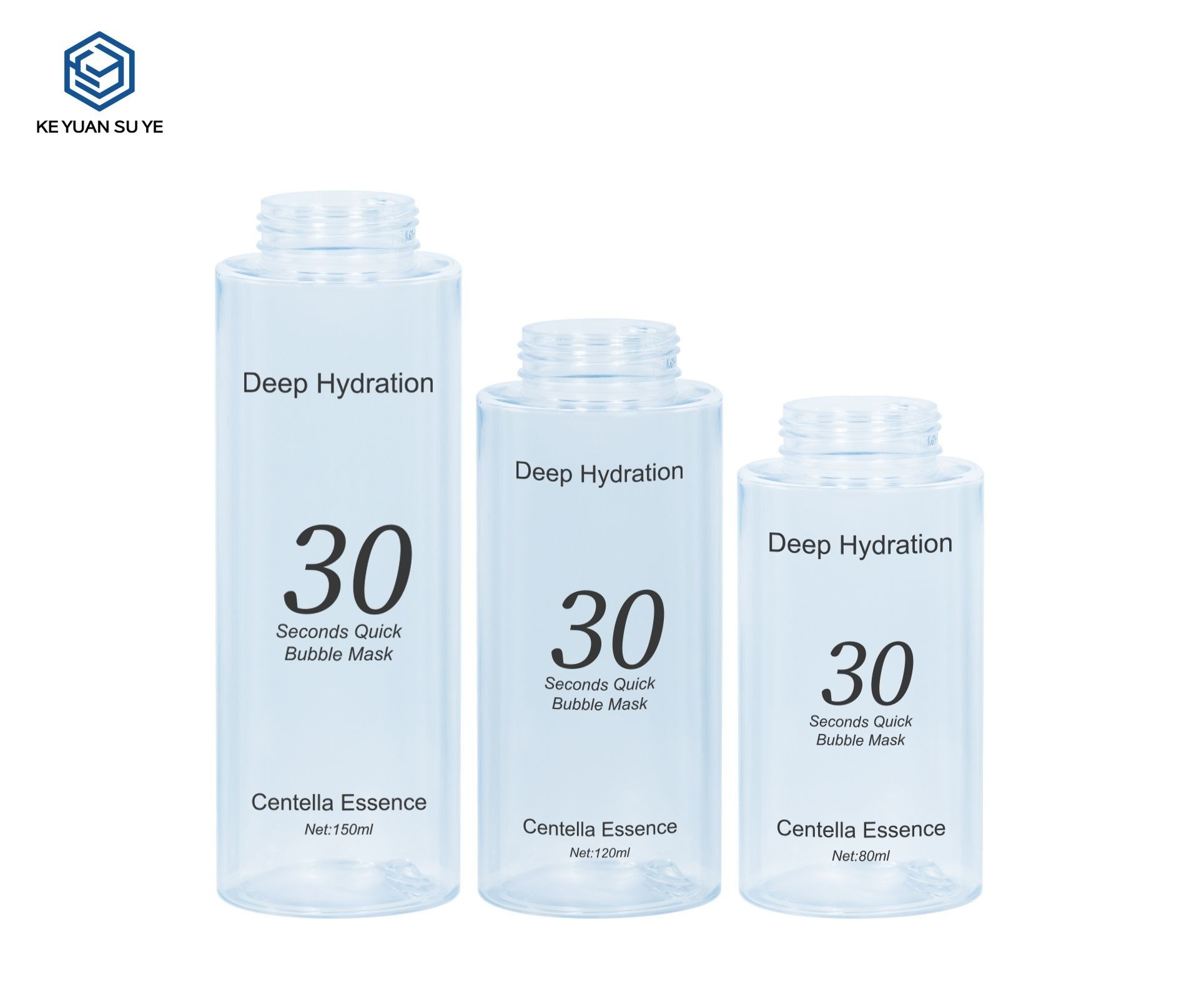 KY305 - Bộ chai bơm tạo bọt PET trong suốt cao cấp 80ml/120ml/150ml, cho mặt nạ bọt & tinh chất