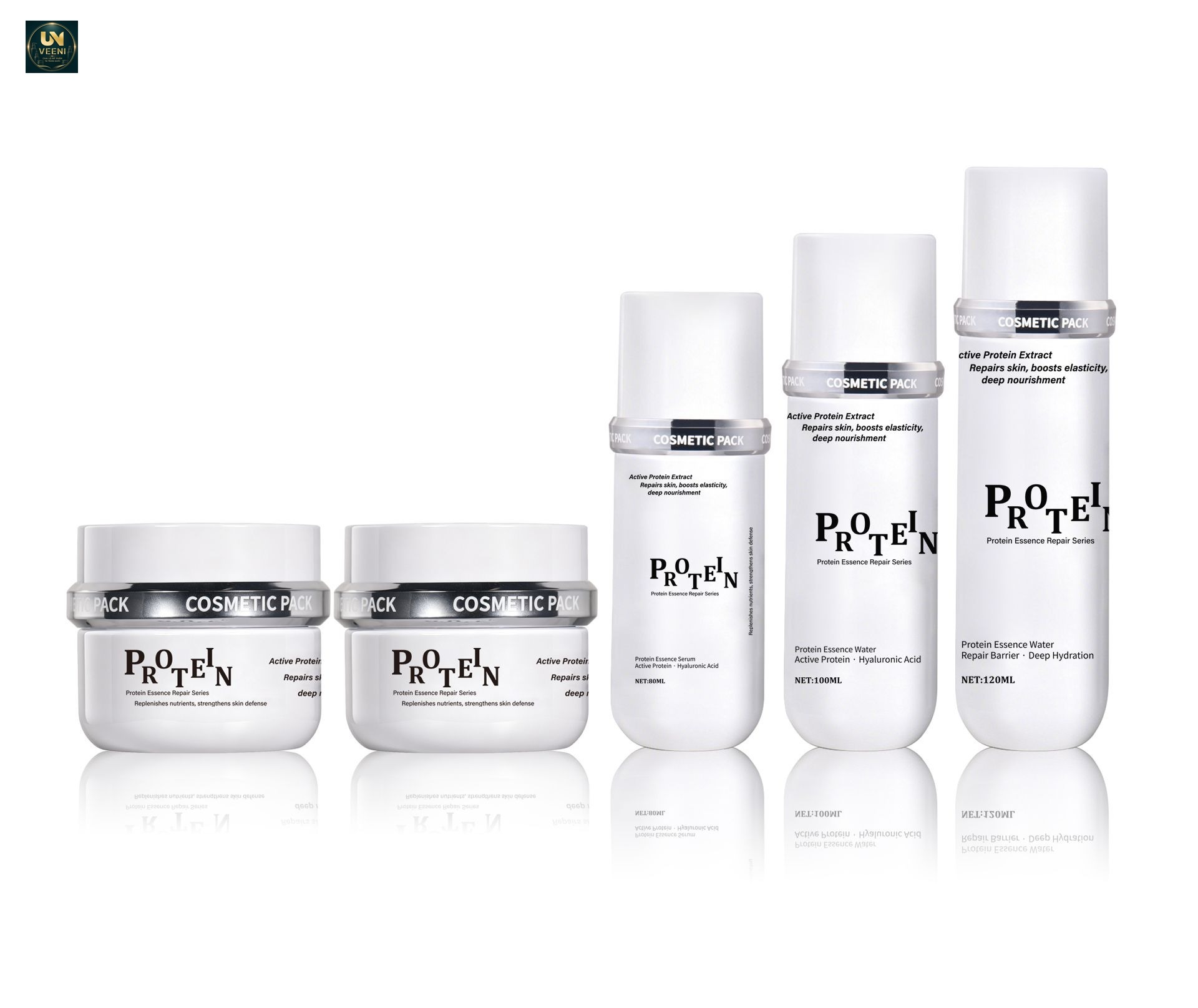 KY306 - Bộ chai lọ dưỡng da PET mờ trong suốt, đủ dung tích cho kem và serum