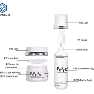KY306 - Bộ chai lọ dưỡng da PET mờ trong suốt, đủ dung tích cho kem và serum
